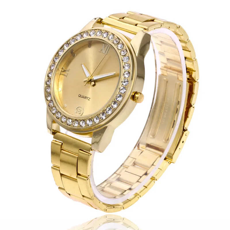 

Women Fashion Stainless Steel Band Analog Quartz Round Wrist Watch Watches Women's Watches Brand Luxury Fashion Ladies #4a30