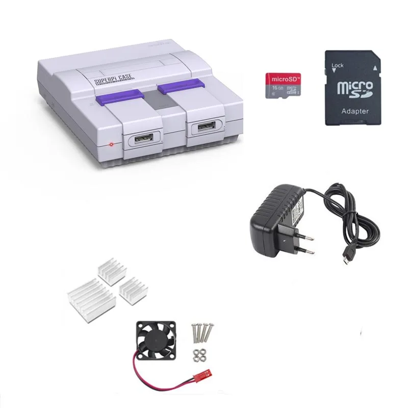 Kit C Raspberry Pi 3 Retroflag SUPERPi CASE-U чехол NESPi с функциональной мощностью и кнопки сброса для Raspberry Pi 3 Model B - Цвет: Kit C