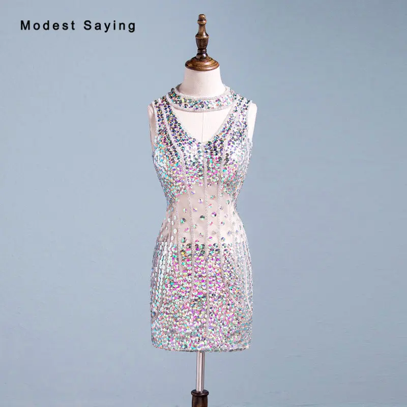 rhinestone cocktail dress