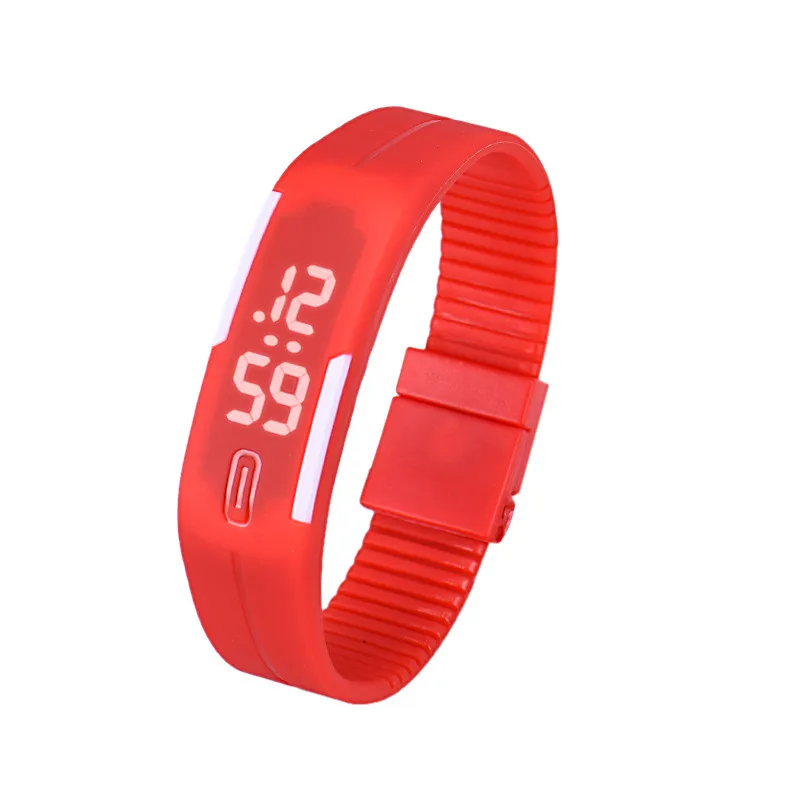 Мужские и женские резиновые светодиодный цифровые часы с датой и браслетом спортивные часы простые спортивные электронные цифровые часы Relogio Feminino Reloj Mujer - Цвет: K
