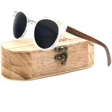 Ablibi ретро солнцезащитные очки из черного дерева женщины с УФ защита, HD линзы деревянные оттенки солнцезащитные очки мужчины в коробке