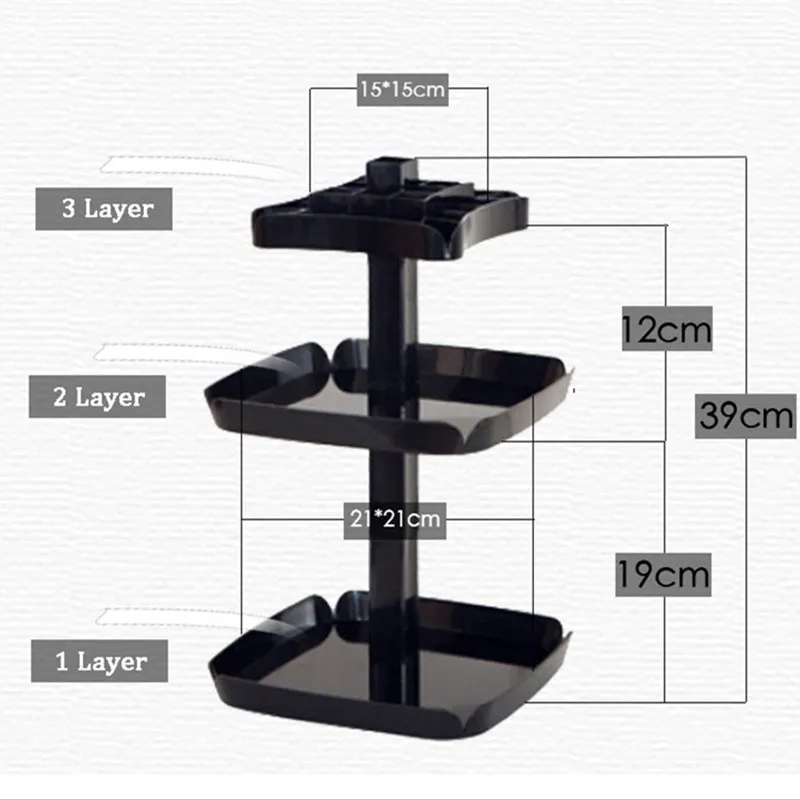 Caja de almacenamiento de plástico cosmético rotación de 360 grados maquillaje organizador lápiz labial cosméticos Organizadores almacenamiento mostrar cajas Caja de almacenamiento de plástico cosmético rotación de 360 grados maquillaje organizador lápiz labial cosméticos Organizadores almacenamiento mostrar cajas