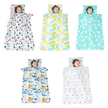 

Kids Kindergarten Nap Mat with Removable Pillow Toddler Nap Pad for Preschool Daycare Children Sleeping Bag