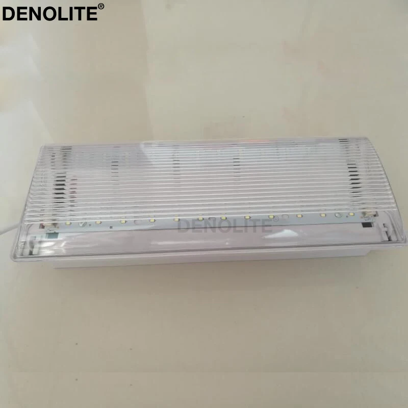 DENOLITE AC85-265V настенный светодиодный подсветка аварийного выхода неподдерживаемый светодиодный индикатор знак света с литиевой батареей SORTIE