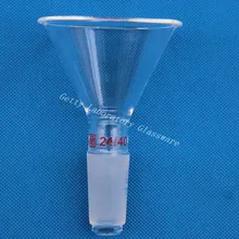 80 мл Стеклянная Воронка для порошков, 75 мм диаметр, со стандартным соединением 24/40