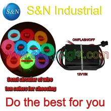 15 метров Гибкий диаметр 4 мм полукруглый EL провод и 12VDC el инвертор для вечерние, праздничные и украшения дома