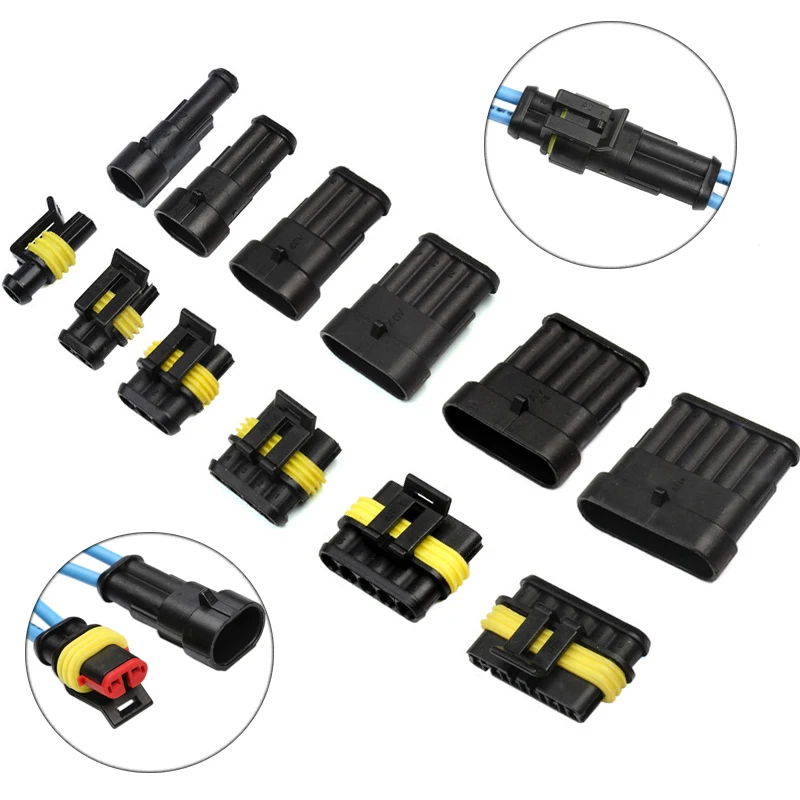 

1Set 1/2/3/4/5/6 Pin Way Seal Quad Bike 12A IP68 Waterproof Electrical Automotive Wire Connector Plug Terminals for Car