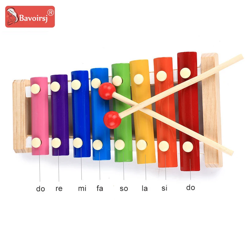 Музыкальная деревянная палка ручной арфы металлическая доска Монтессори Развивающие Игрушки для маленьких девочек игрушки детей T0268