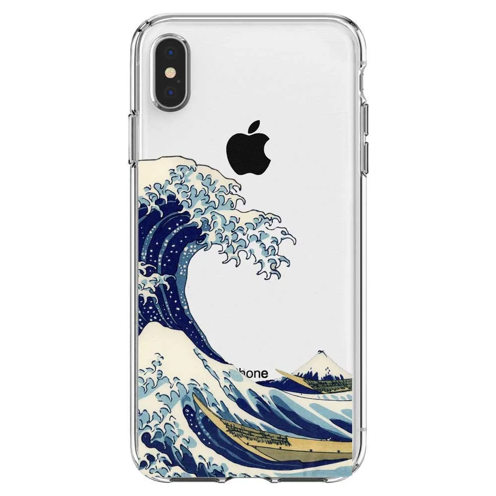 Van Gogh Starry Night Huge waves off kanagawa Soft silicone cover phone case for iPhone XR MAX XS X10 5 5S SE 6Plus 6 6S 7 8Plus