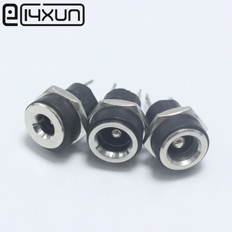 

5Pcs Copper 5.5* 2.1/5.5*2.5/3.5*1.35mm DC Socket Power Charger Plug DC JACK Panel Mount Screw Nut DC Socket Electrical Plug