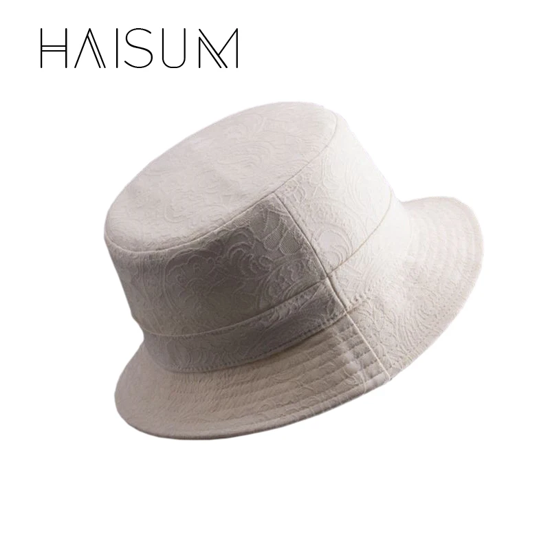 Haisum Real Limited плоская хип хоп шляпа-ведро Дамская Панама Sunhat Весенние шапки для рыбака Женские винтажные уличные шапки Hn75 - Цвет: beige