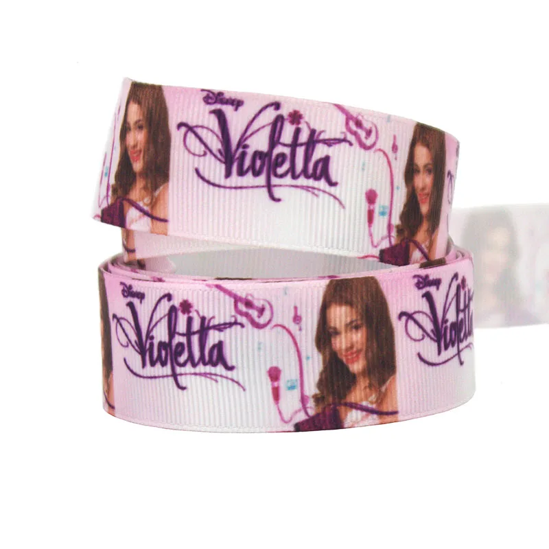 

[IuBuFiGo ribbon] 50Y Violetta Ribbon печатная Grosgrain ribbon 7/8 "22 мм hairbow DIY Bow X5010 Бесплатная доставка