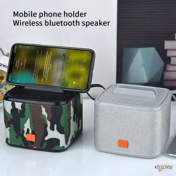 

KISSCASE Wireless Bluetooth Stand Speaker 3D Stereo Surround Music Loudspeaker For Mobile Phone Computers MP3 MP4 phone bracket