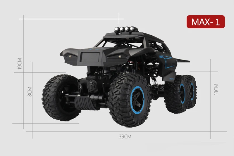 6WD Монстр Электрический модель радиоуправляемого грузовика 1/12 6 колесо для подъемов в гору внедорожные Скорость изменения Беспроводной Управление грузовик с светодиодный светильник