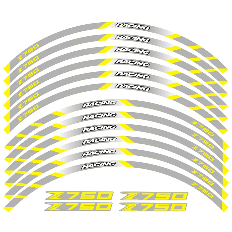Новая высококачественная 12 шт подходит мотоциклетная наклейка для колес полоса светоотражающий обод для Kawasaki Z750