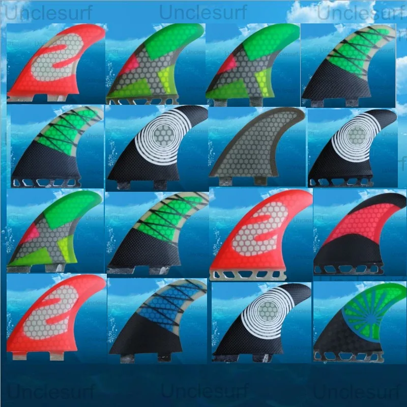 FCS المستقبل FCS ii G5 الأمواج زعانف ل ركوب الأمواج لوح تزلج على الماء الألياف الزجاجية العسل quillas زعانف ثلاثي مجموعة تصفح زعانف ركوب الأمواج tail سا...