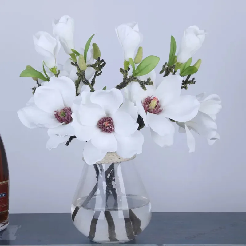 5pcs/lot Artificial plants Fake Flowers Leaf Magnolia ...