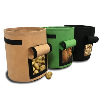 

Sweet Potato Indoor Outdoor Soil Plant Grow Bags with Flap and Handles P7Ding