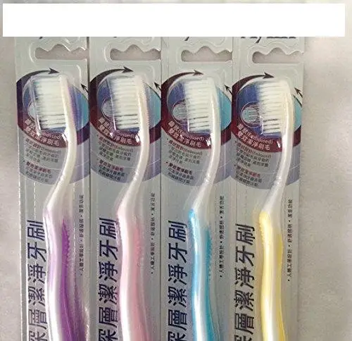

Multi-action Deep Clean Toothbrush/embossed Xylin Toothbrush 4 Pcs --7719