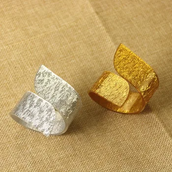 

12PCS Acrylic Napkin Ring 8 Words Napkin Button Gold/Silver