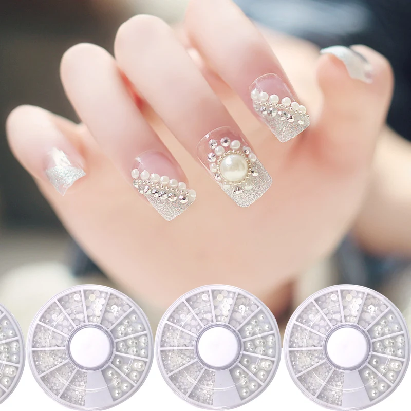 2Pcs Pearl Crystals Rhinestones For Nails Art Decorations For Nail Art