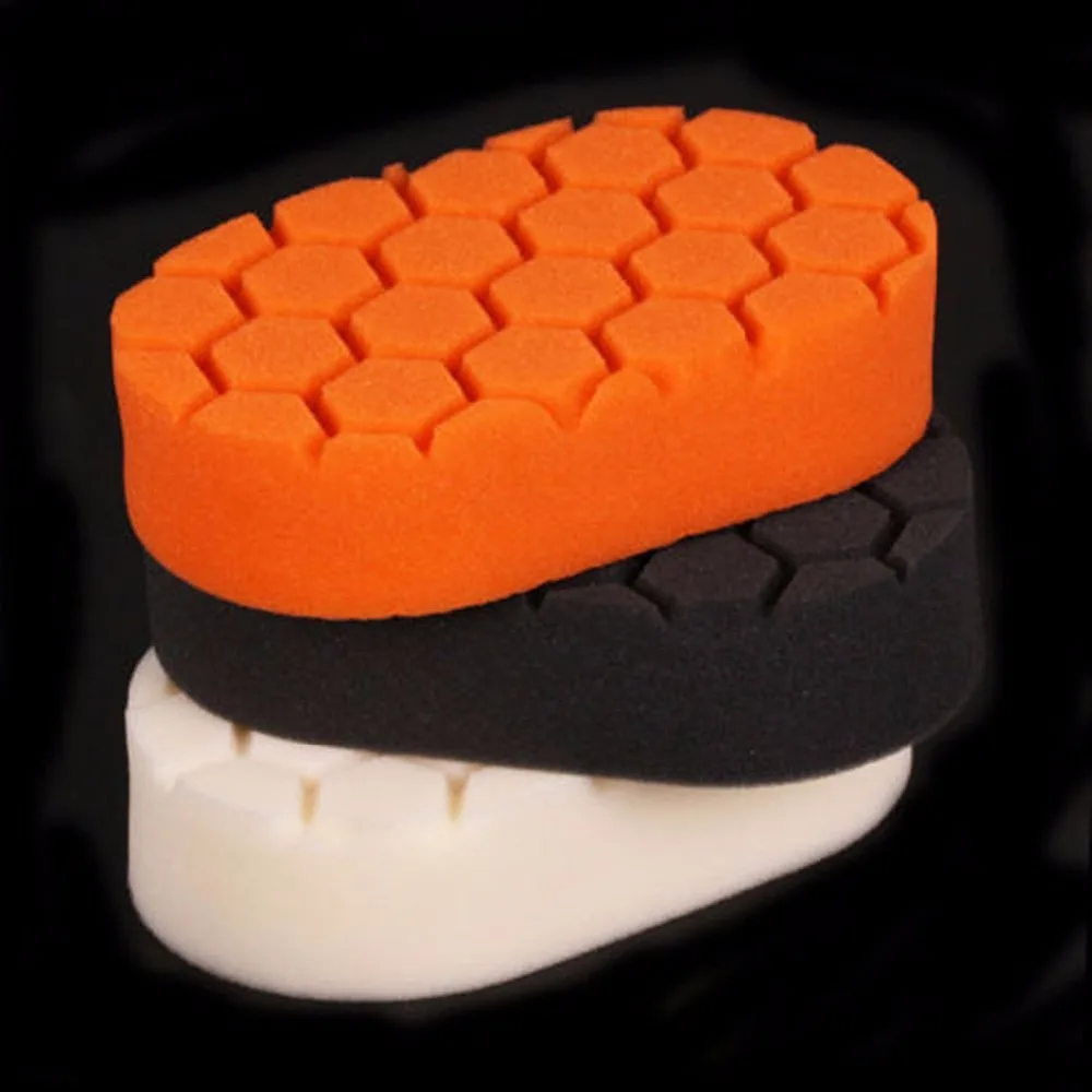 

New Arrrival 3pcs/set Hex-Logic Hand Buffing Sponge Polishing Pad Sets Hand Tool For Car Polisher Wax 15 x 8.5 x 2.8cm