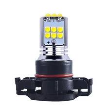 2 sztuk PSX24W H16 5202 Super Bright 1800lm Chip Cree LED Auto przednie światło przeciwmgłowe samochodów przeciwmgielne światła przeciwmgielne żarówka jazdy żółty biały