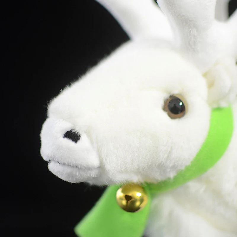 24 см прекрасная кукла-олень белая имитация милый рангифер Tarandus Peary Caribou плюшевые игрушки эмуляция животных для детей рождественские подарки