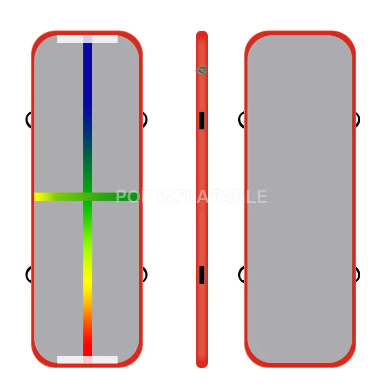 Надувной гимнастический AirTrack Tumbling воздушный трек напольный 3 м батут электрический воздушный насос для домашнего использования/тренировок/Черлидинга/пляжа - Цвет: Red - Rainbow