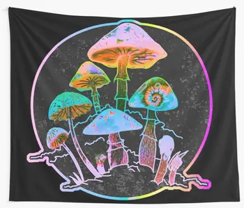

Garden of Shrooms 2020 Wall Tapestry Cover Beach Towel Throw Blanket Picnic Yoga Mat Home Decoration