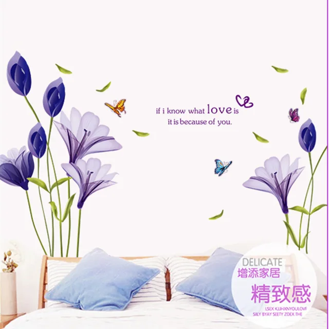 Bedroom Wall Decor Romantic online shop direct manufacturers ay9212 romantic purple lily Bedroom Wall Decor Romantic online shop direct manufacturers ay9212 romantic purple lily