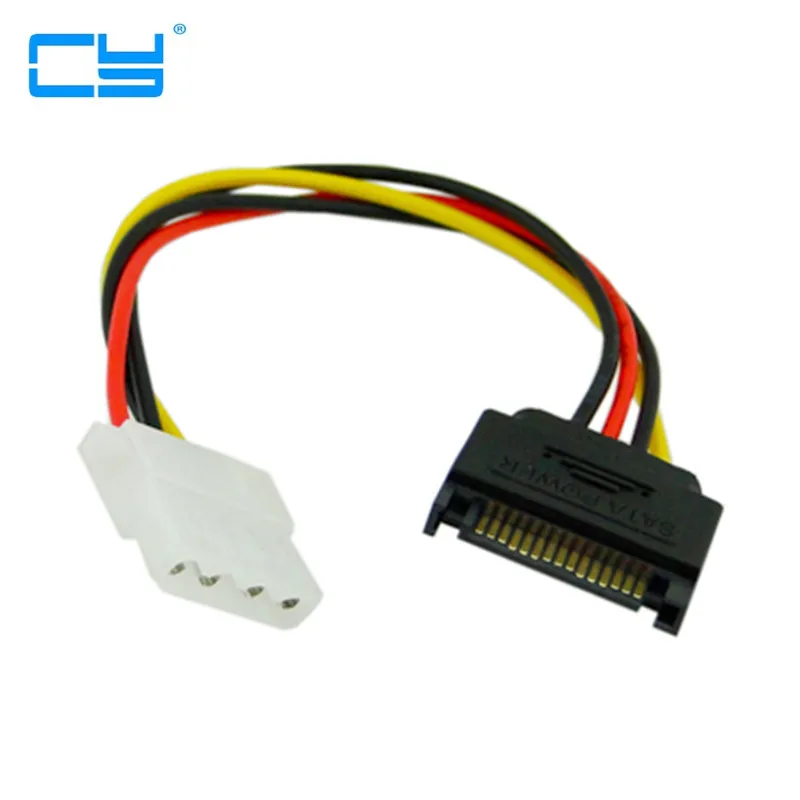 Кабель питания ATA SATA II 15 Pin на жесткий диск 4 pin IDE адаптер sata с разъем | Компьютеры и