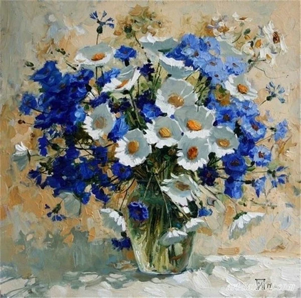 Aliexpress.com : Buy DIY Diamond Painting oil painting blue flower