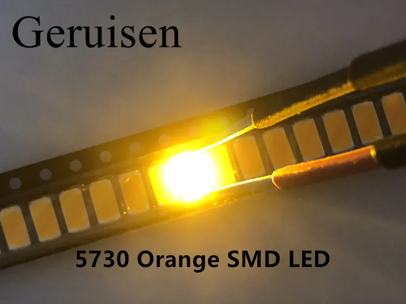100 шт./оранжевый/янтарный 5630 5730 Smd лампы для светодиодных светильников