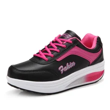 High Quality Korean Word Womens Platform Shoes 2016 Breathable Wedges Casual Shoes Women Trainers Thick Sole Zapatillas Mujer