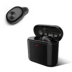 Новый СПЦ Невидимый Портативный мини Беспроводной уха бутон стерео Мощность Банк Bluetooth наушники вкладыши для телефона с зарядным