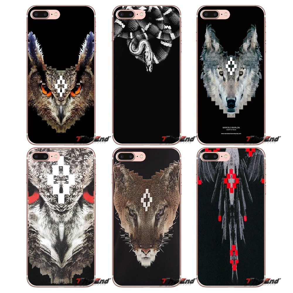 

Fashion Marcelo Burlon Wings Feather Cover For Huawei P Smart Y6 Pro P8 P9 P10 Nova P20 Lite Pro Mini 2017 SLA-L02 SLA-L22 2i