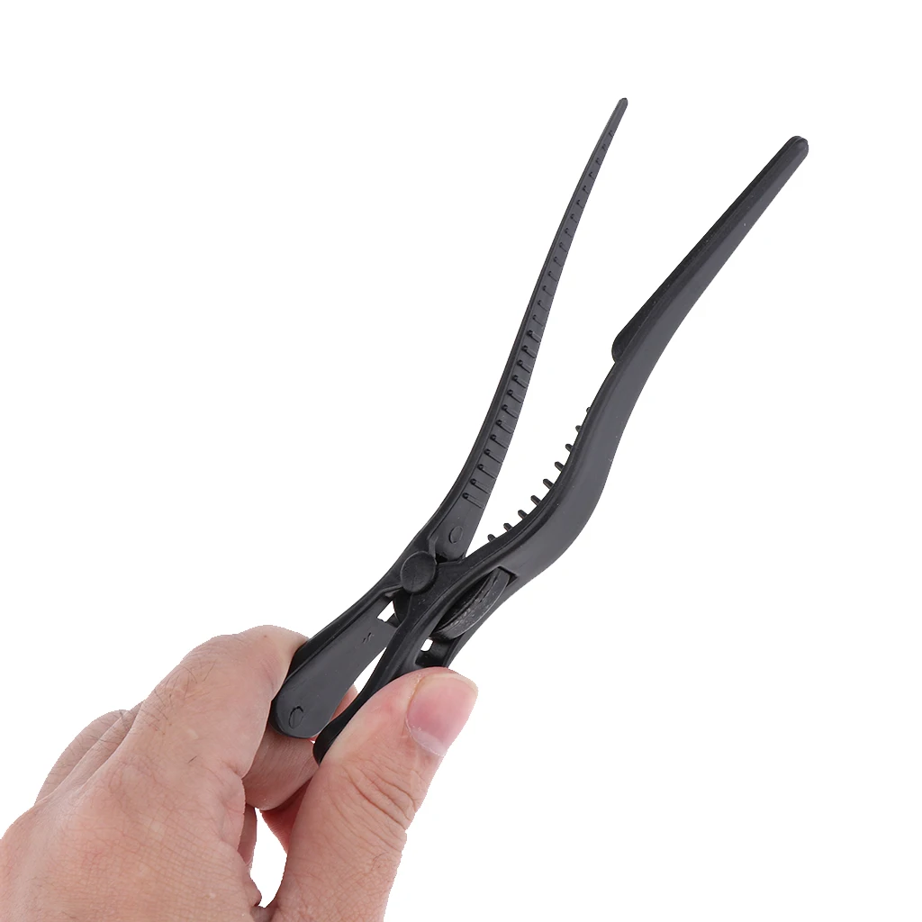 5 Pieces Plastic Hair Clamps Sectioning Hair Clip Beauty Salon Hair Styling Tool DIY Accessories - Black / Gray