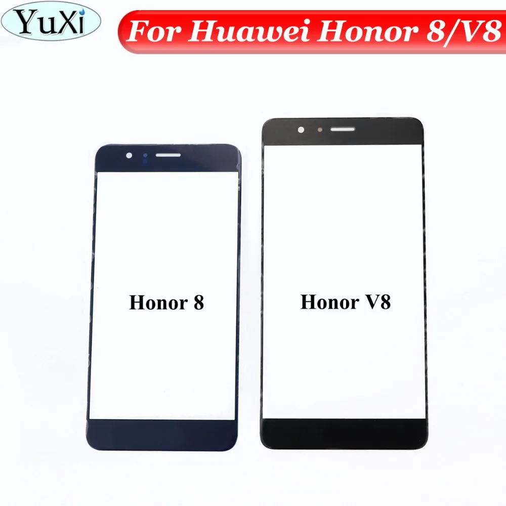 YuXi для Huawei honor V8 переднее внешнее стекло объектив Ремонт Honor 8 Переднее (без