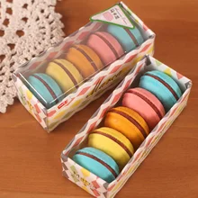 5 предметов/лот Macarons 3D Ластики студент подарок школьные принадлежности Симпатичные Канцелярские Дети utiles gomme Kawaii супер Junior карандаш