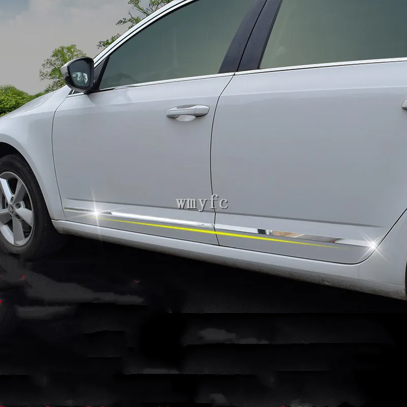 Для Skoda Octavia 2015 2019 модифицированные специальные молдинги на кузов яркие дверные