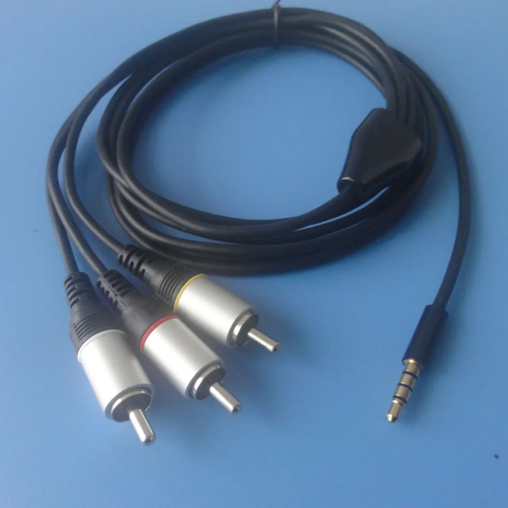 Аудио Видео кабель 3 5 мм до 3RCA 1 метра|Кабели VGA| |