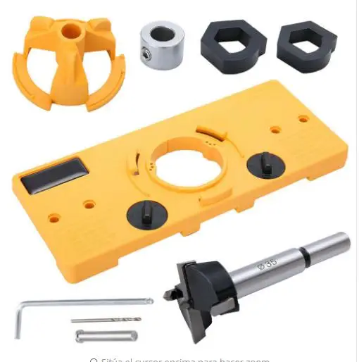 

35mm Hinge Hole Saw Jig Drilling Guide Locator Hole Opener Door Cabinets DIY Tool for Woodworking Tools