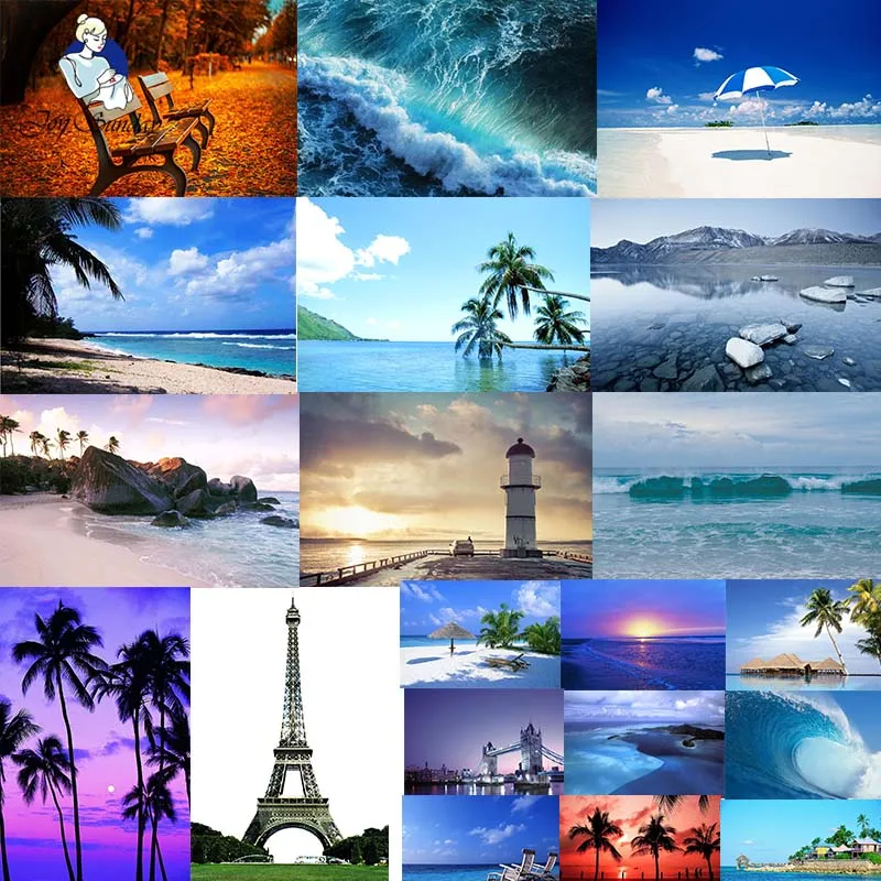 

JOY SUNDAY 5D 3D DIY Nine kinds of the same style of landscape painting diamond painting handmade DIY home wall decoration 8