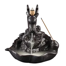 Керамическая ароматическая горелка для благовоний, дымовая обратная струя, как потоковая вода, художественная конусная печь для благовоний