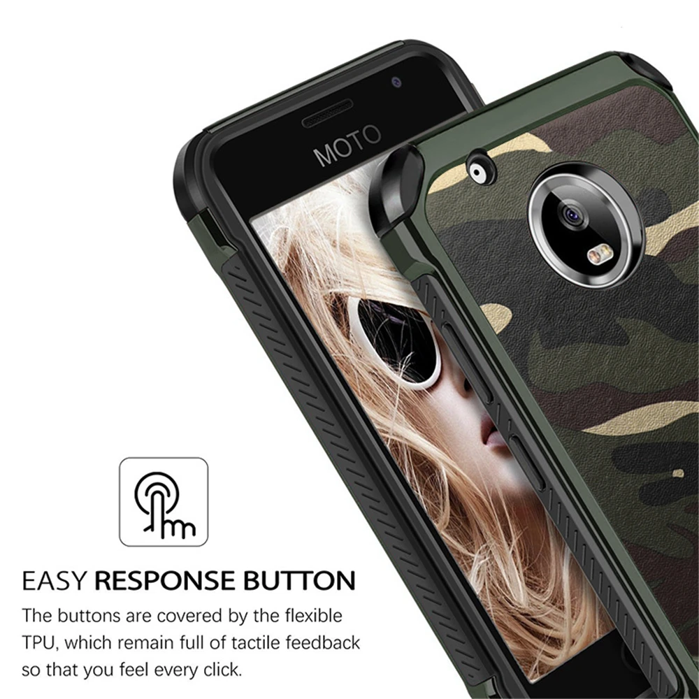 Для Motorola MOTO G6 G5 G4 G7 Plus G3 армейская камуфляжная Противоударная задняя крышка для E4
