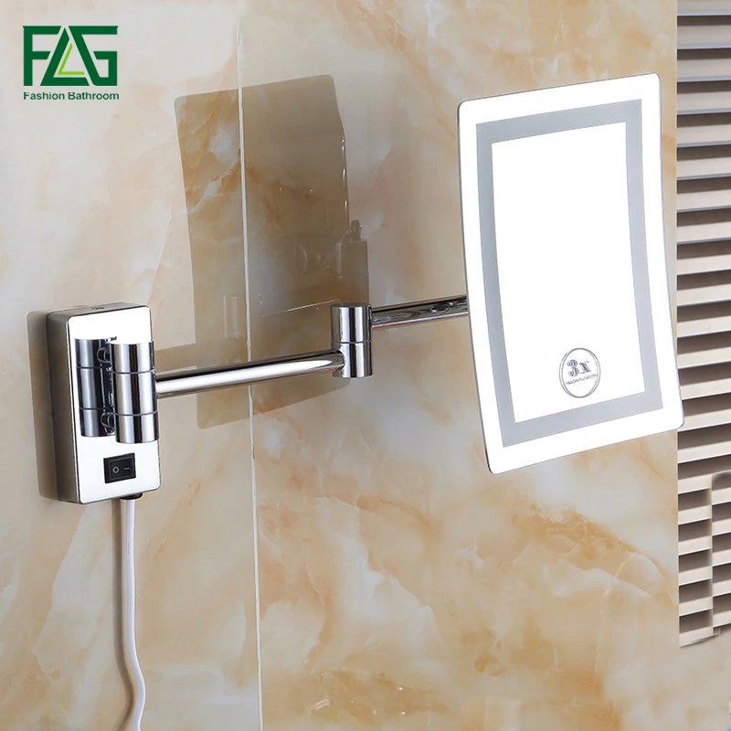 ماكياج المرايا مصباح LED معلق على الحائط توسيع للطي واحد الجانب مصباح ليد مرآة 3x التكبير مرآة حمام المرحاض مرآة ماكياج المرايا مصباح LED معلق على الحائط توسيع للطي واحد الجانب مصباح ليد مرآة 3x التكبير مرآة حمام المرحاض مرآة