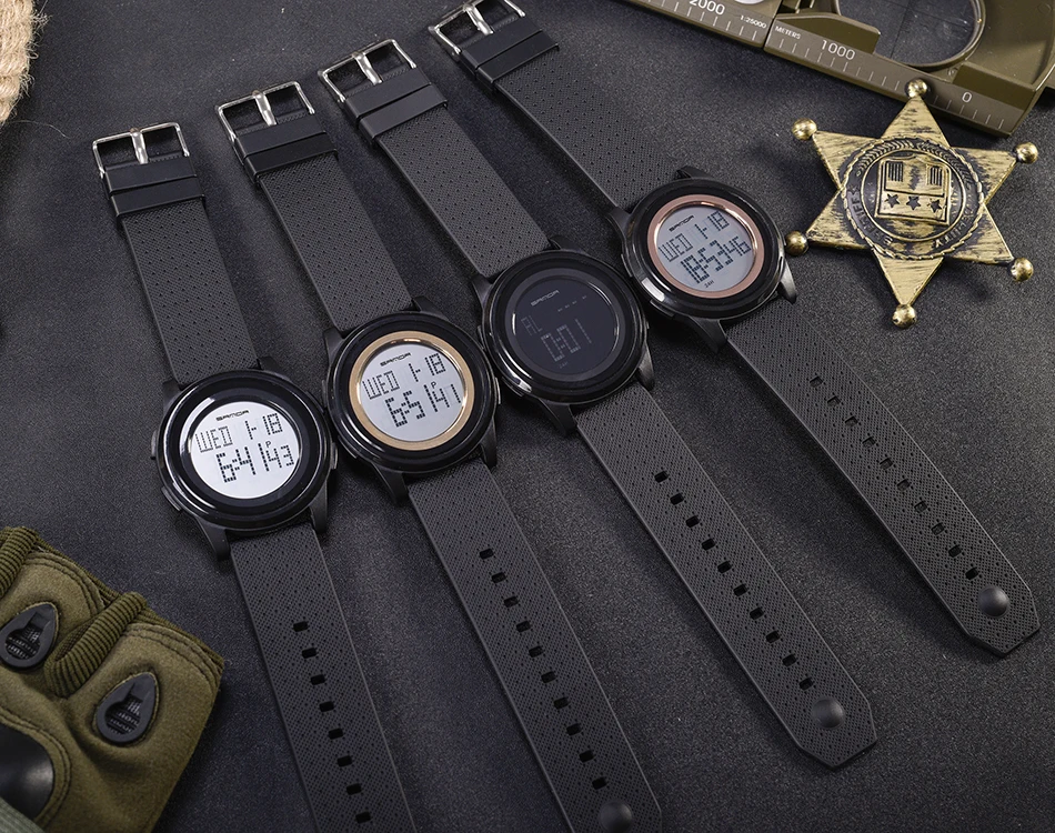 Masculino Super Slim Digital LED Watch, Relógio