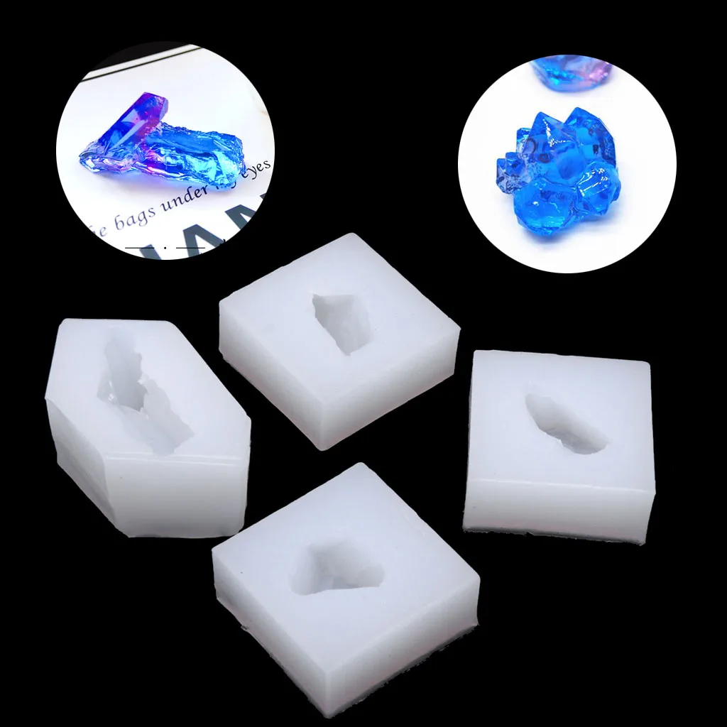 

UV Resin Jewelry Silicone Mold Simulated Crystal Cluster Stone Earring Making