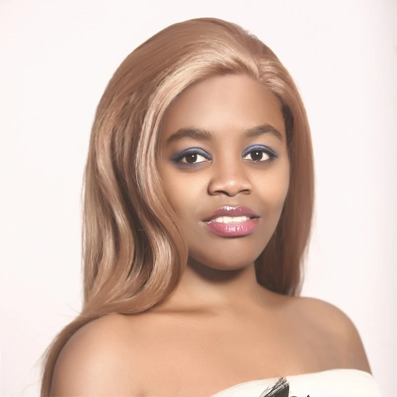 

New Female Long Curly Synthetic Wig Hair Synthetic Lace Front Wig Synthetic Lace Front Wig Heat Resistant A-007